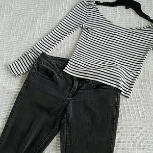 Tight Stripped Crop Top